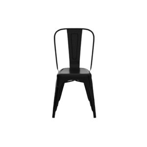 Industrial Stacking Chair / Black, Metal