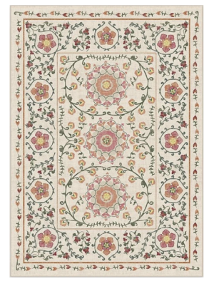 English Garden Rug / Coral / 6 ft. x 9 ft.