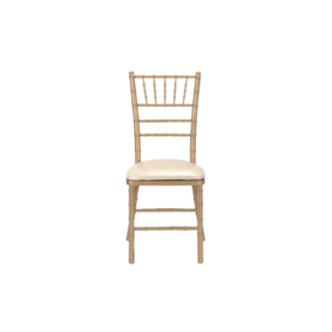 Gold Chiavari Chair with Ivory Cushion