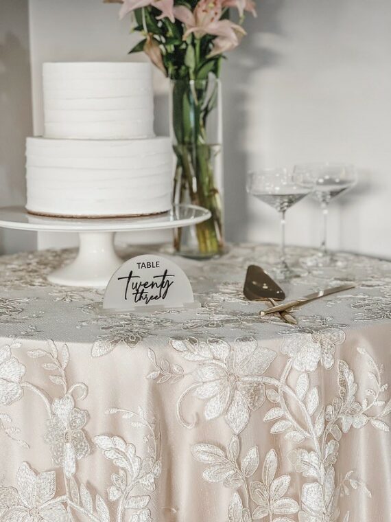 Arch Table Numbers, Frosted