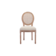 Cane Back King Louis Dining Chair, Upholstered