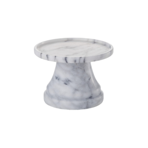 French Marble Beverage Stand, 7.75" dia. x 5.5"H