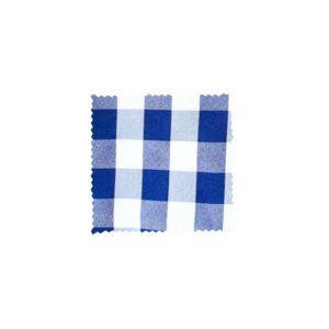 Gingham Linen, Royal & White