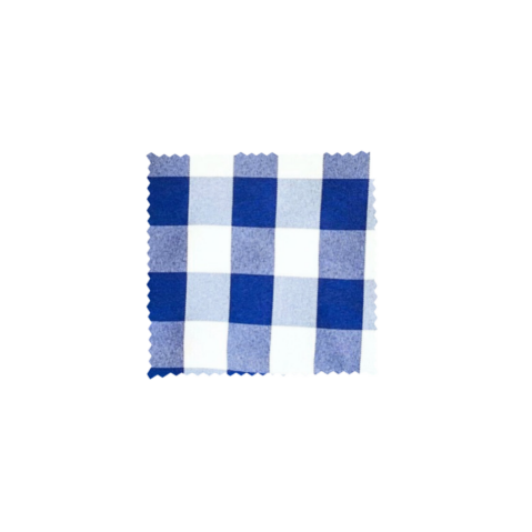 Gingham Linen, Royal & White