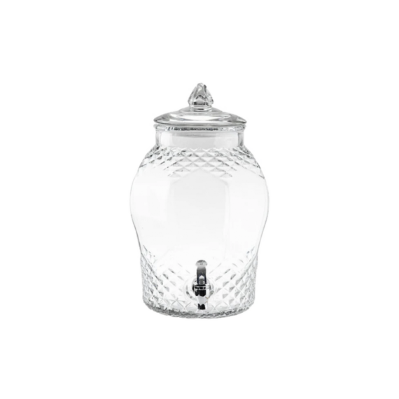 Cut Glass Beverage Dispenser, 2 gal