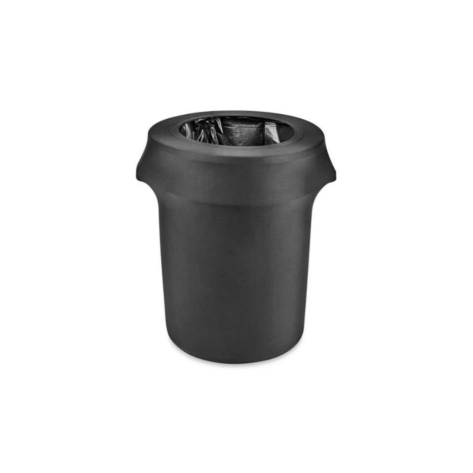 Spandex Trash Receptacle Cover, Black