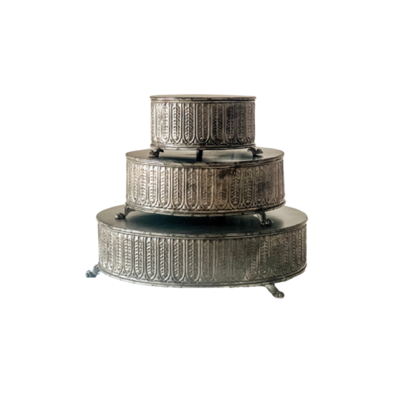 Antiqued Metal Cake Stands