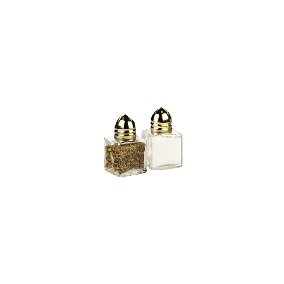 Salt & Pepper Set, Gold Top; Salt & Pepper INCL.