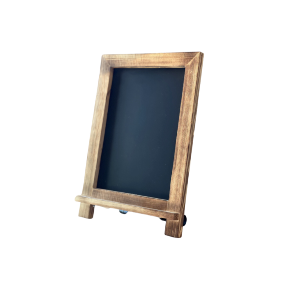 Tabletop Chalk Sign / Torched Wood / 9.5 in. x 14 in.