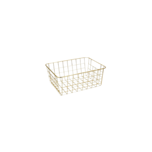 Gold Wire Bread Basket, 8" x 7" x 4"