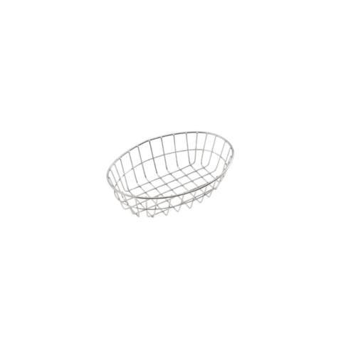 Oval Silver Wire Bread Basket, 6" x 2 1/2"