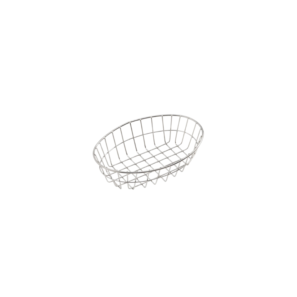 Oval Silver Wire Bread Basket, 6" x 2 1/2"