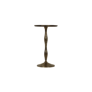 Brass Pedestal Cocktail Table / 23 in. H