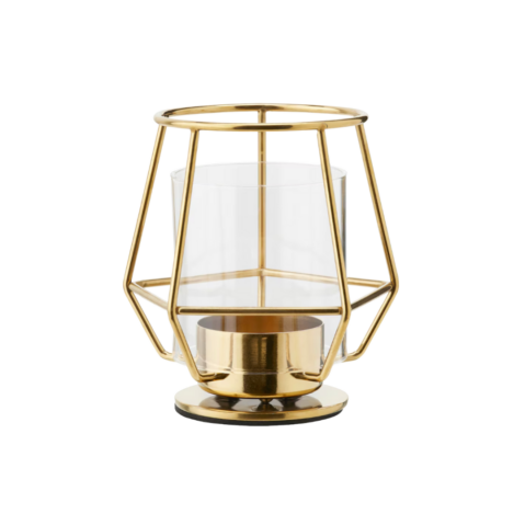 Gold Tealight Lantern