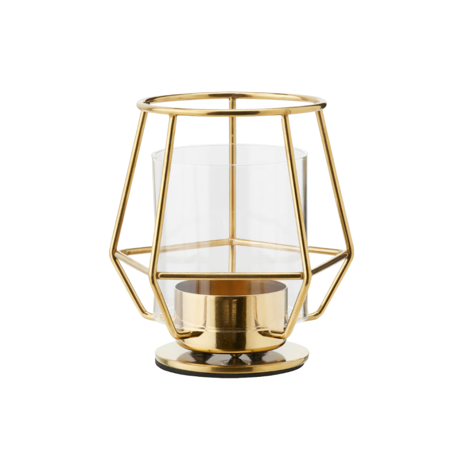 Gold Tealight Lantern