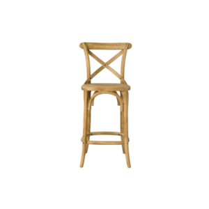 Cross Back Bar Chair, Natural