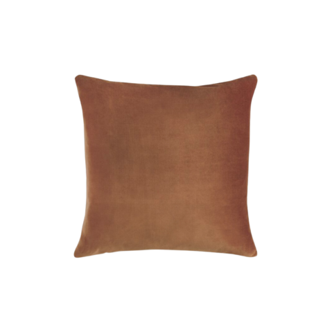 Terracotta Velvet Throw Pillow