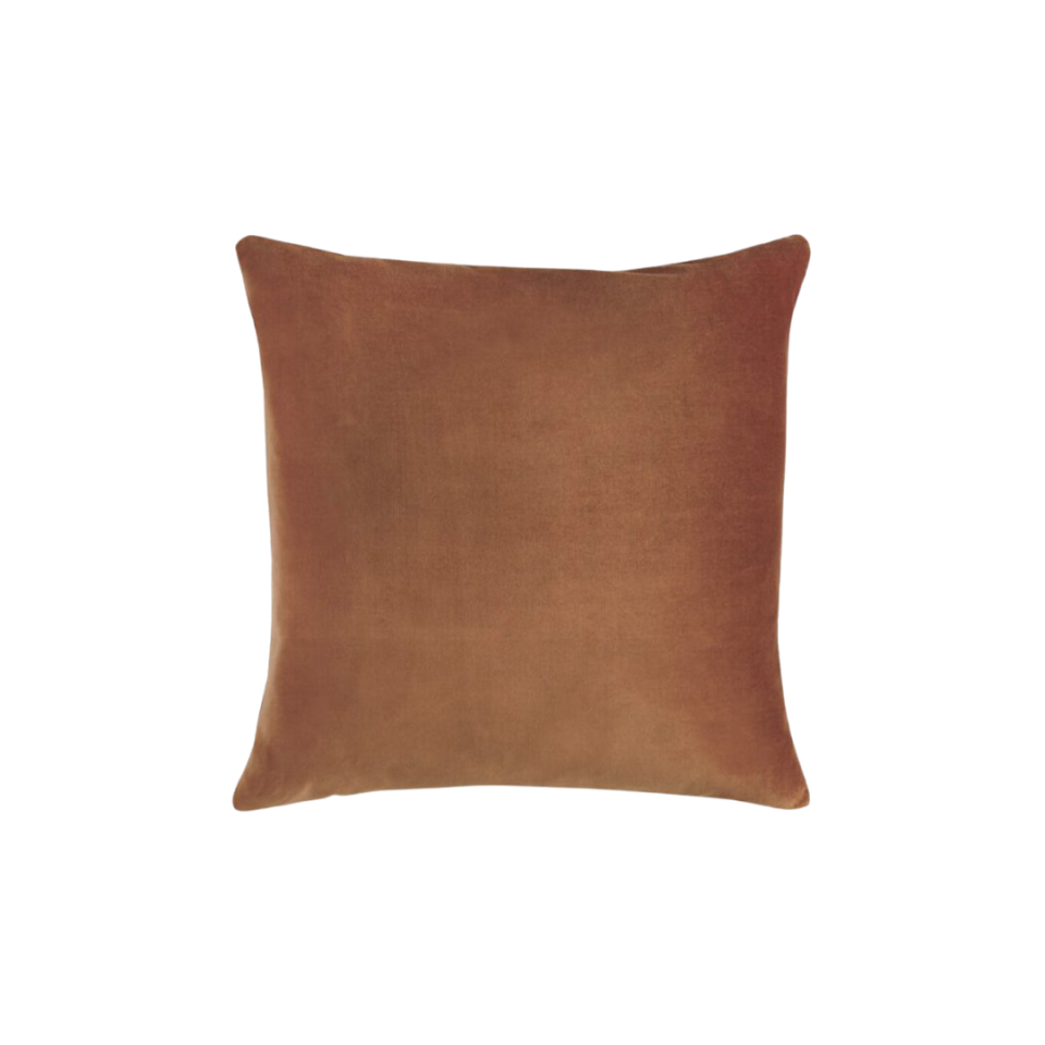 Terracotta Velvet Throw Pillow