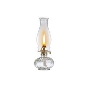 Vintage Kerosene Lamp / 12.68 in. H x 4.72 in. D / Lamp Oil Incl.