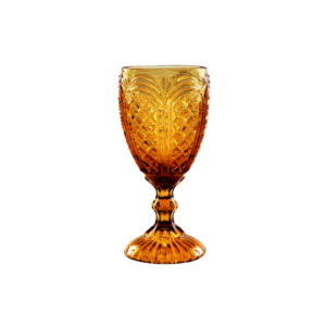 Amber Carousel Goblet, 11 oz.