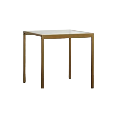 Gold Glass Top Cake Table, 30 in. x 30 in. x 30 in.