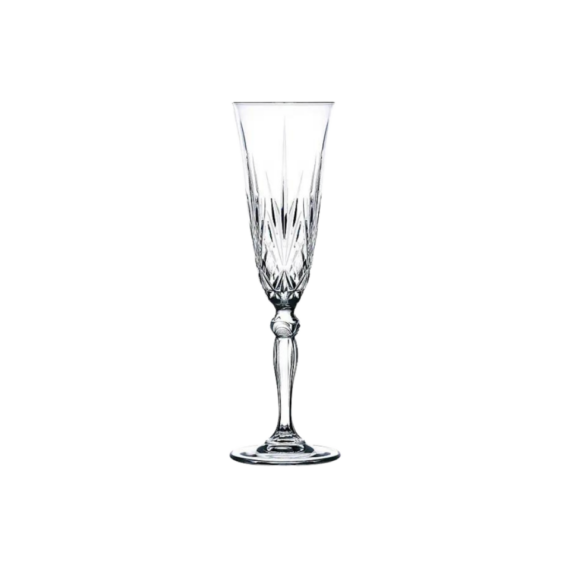 Melodia Crystal Cut Champagne Flute, 5.5 oz.