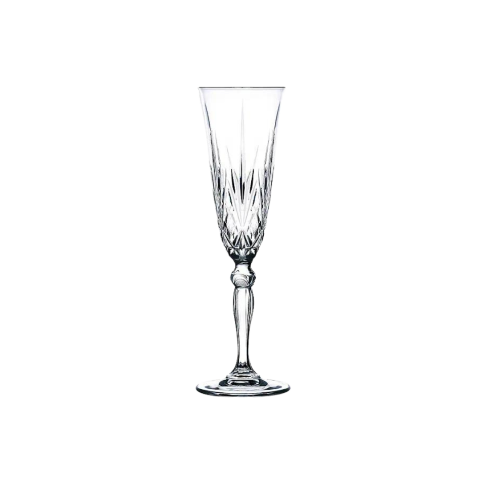 Melodia Crystal Cut Champagne Flute, 5.5 oz.