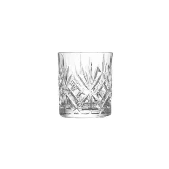 Melodia Crystal Cut Double Rocks, 10.5 oz.