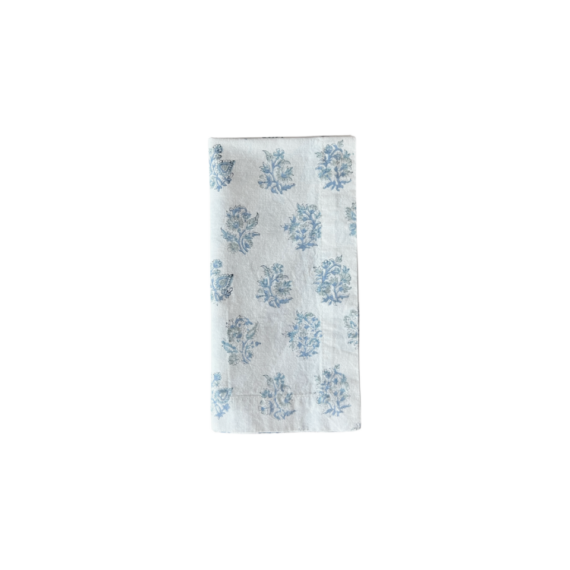 Sophia Block Print Napkin, Azul