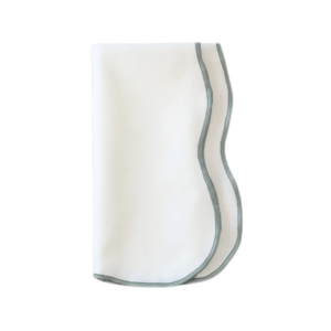 Swell Napkin, White & Sage