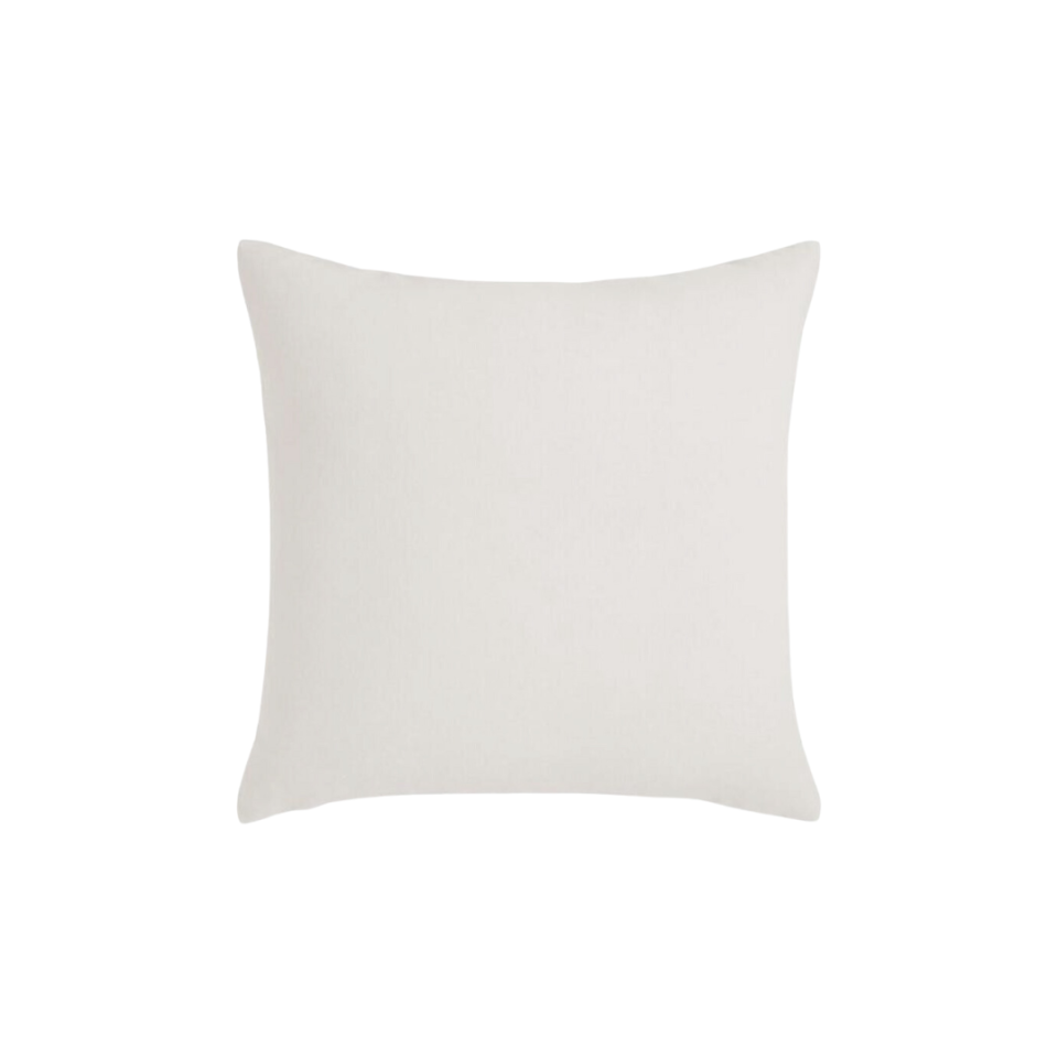 Ivory Velvet Throw Pillow
