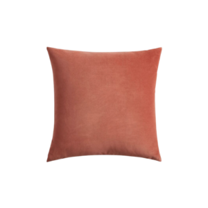 Coral Velvet Throw Pillow