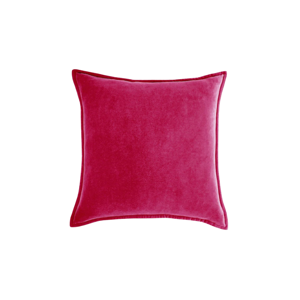 Hottie Pink Velvet Throw Pillow
