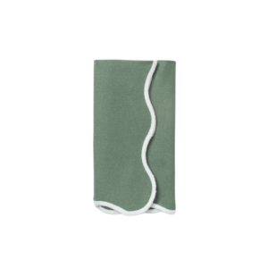 Swell Napkin, Light Olive & White