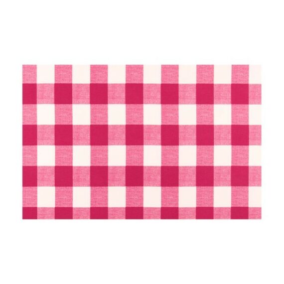 Magenta Check Drapery Fabric