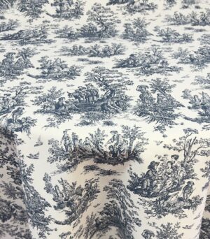 Betsy Toile Linen, Dark Blue