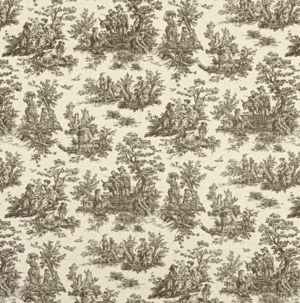 Betsy Toile Linen, Natural & Brown