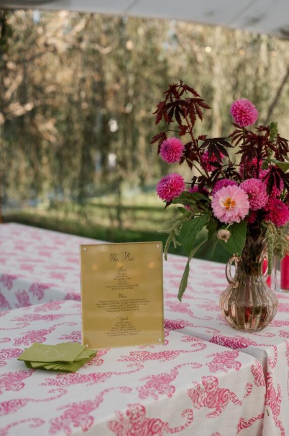 Year of The Tiger Linen, Fuchsia