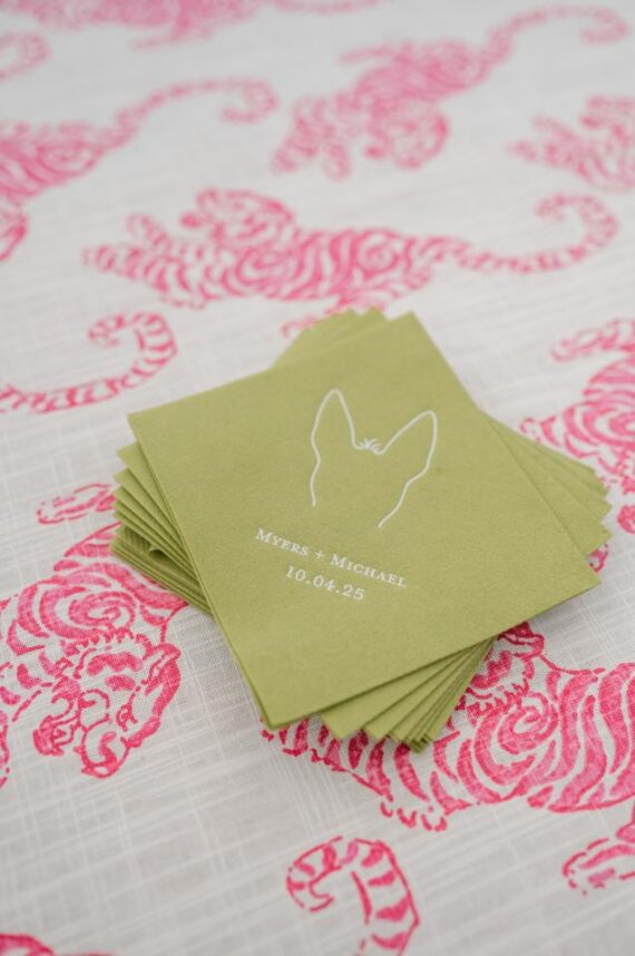 Year of The Tiger Linen, Fuchsia