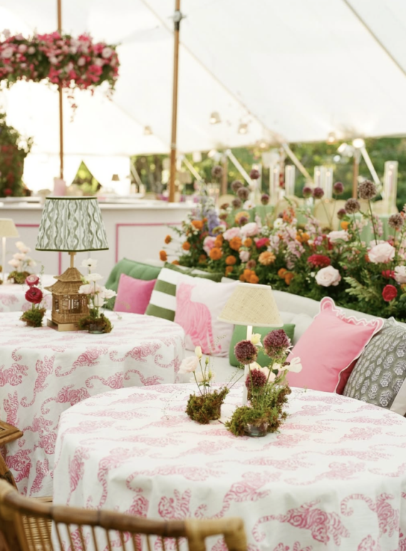 Year of The Tiger Linen, Fuchsia